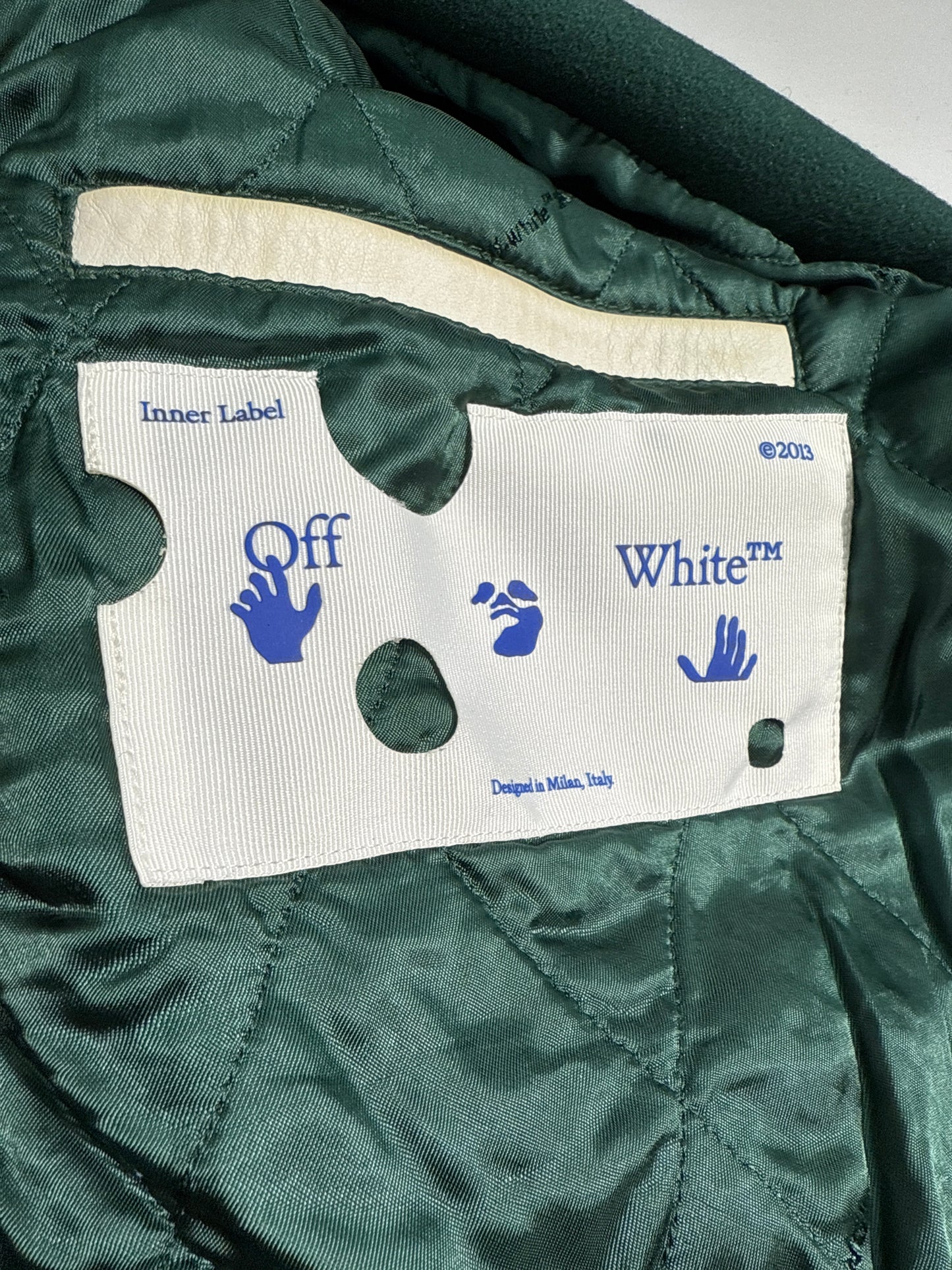 Off-White Barrel Leather Varsity Jacket
