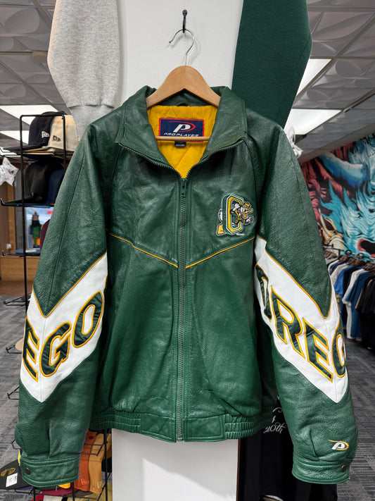 Vintage Oregon Ducks ProPlayer Leather Jacket