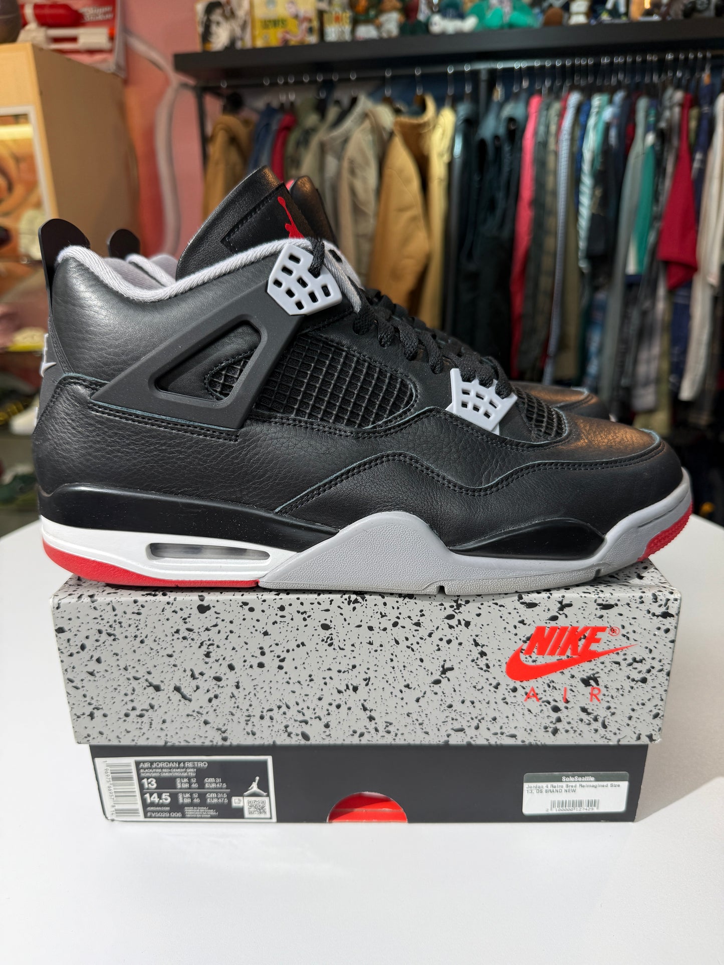 Preowned Reimagined Jordan Bred 4