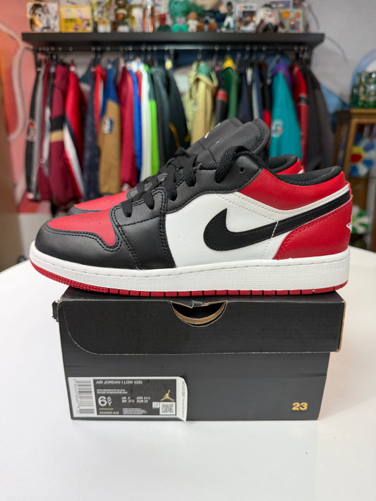 Preowned Bred Toe Jordan 1 Low