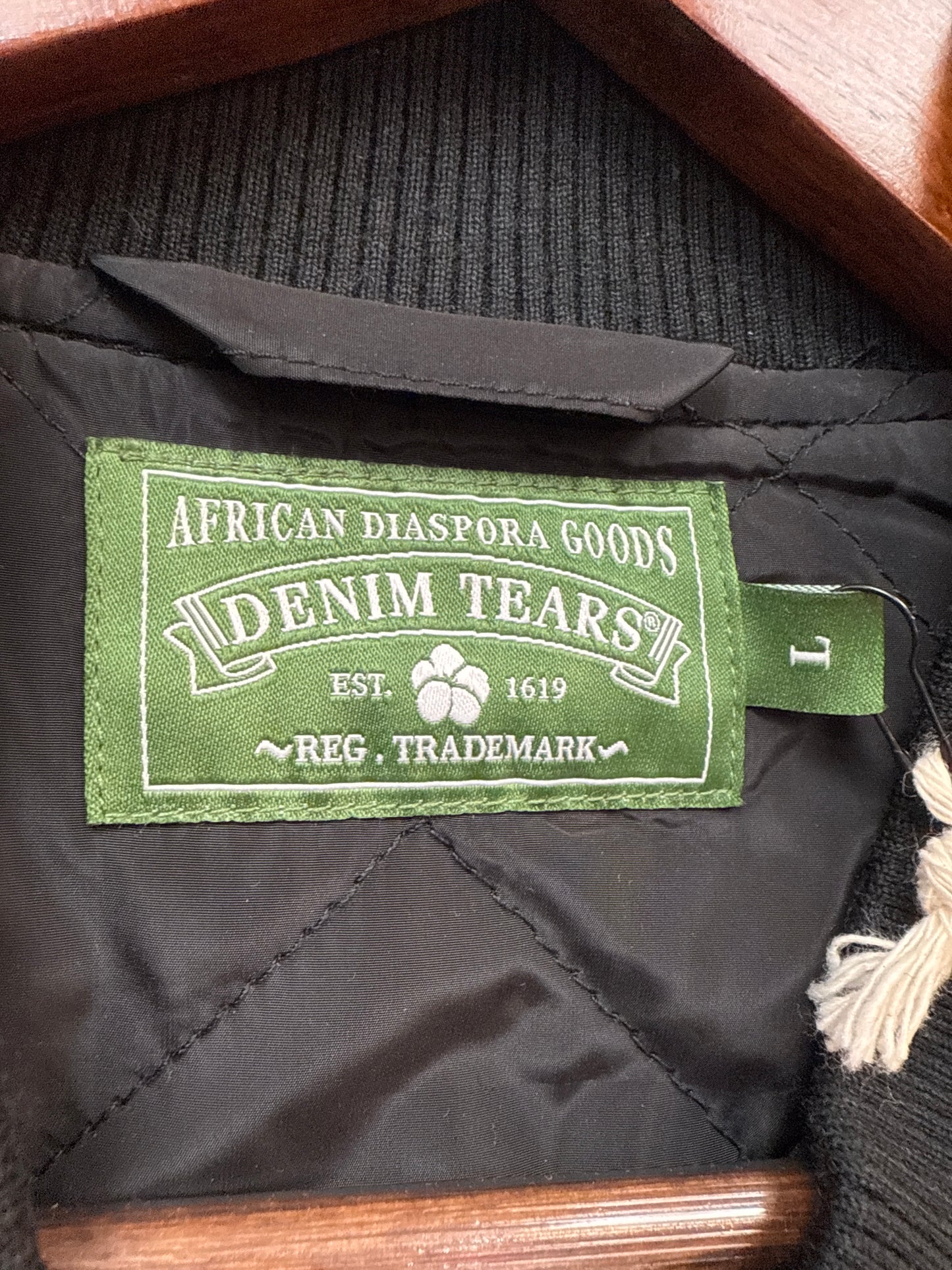 New Denim Tears Peace Wreath Varsity Jacket