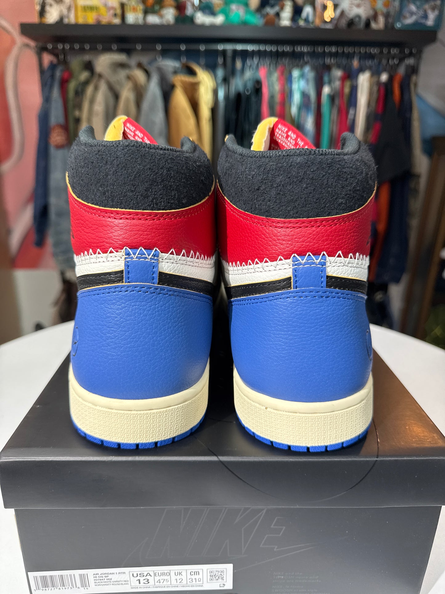 New Jordan 1 Fragment x Union LA Varsity Red/Sport Royal