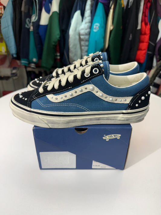 Preowned Navy Pearlized Vans LX Old Skool 36