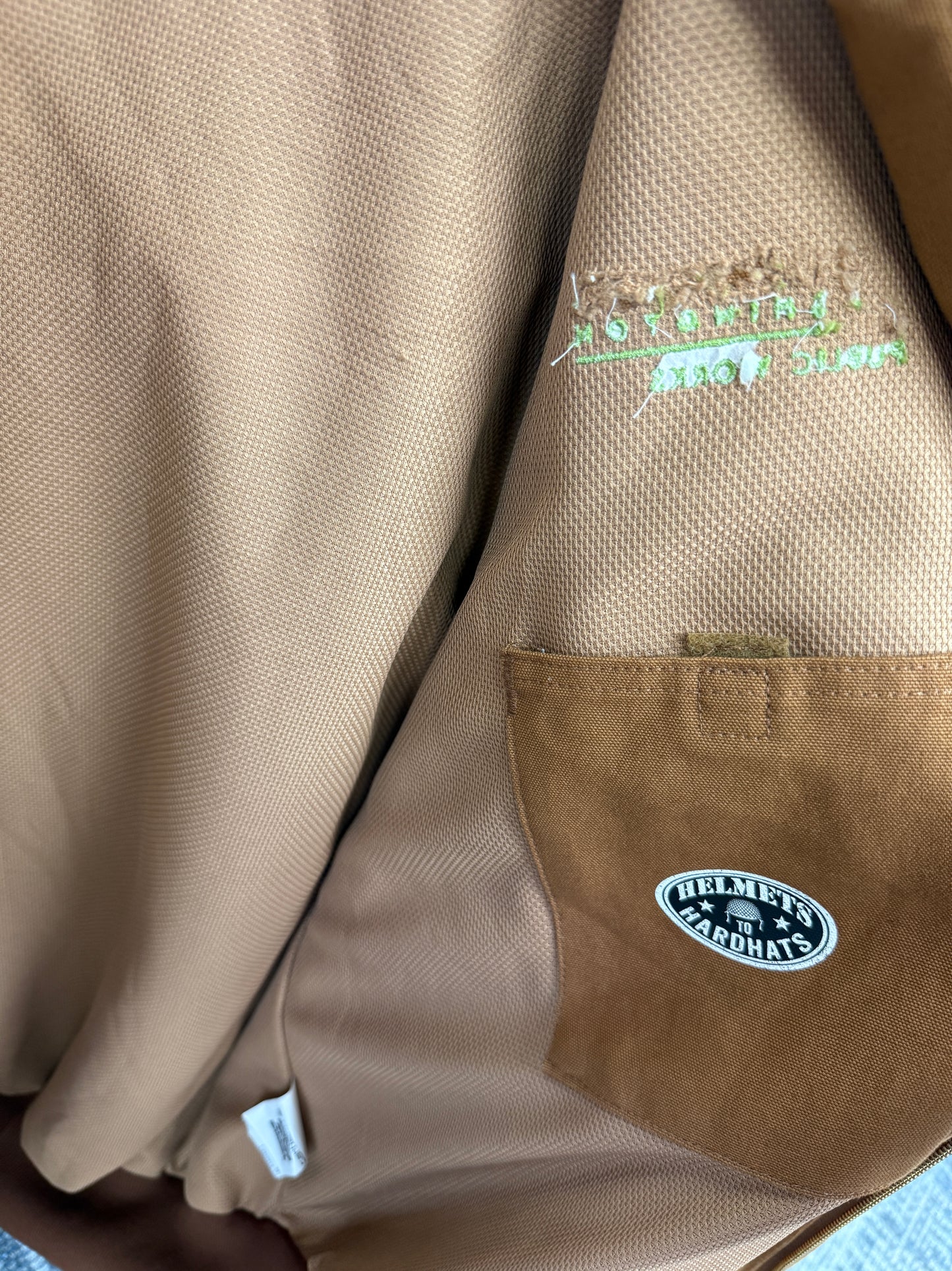 Carhartt Embroidered Tan Hooded Jacket