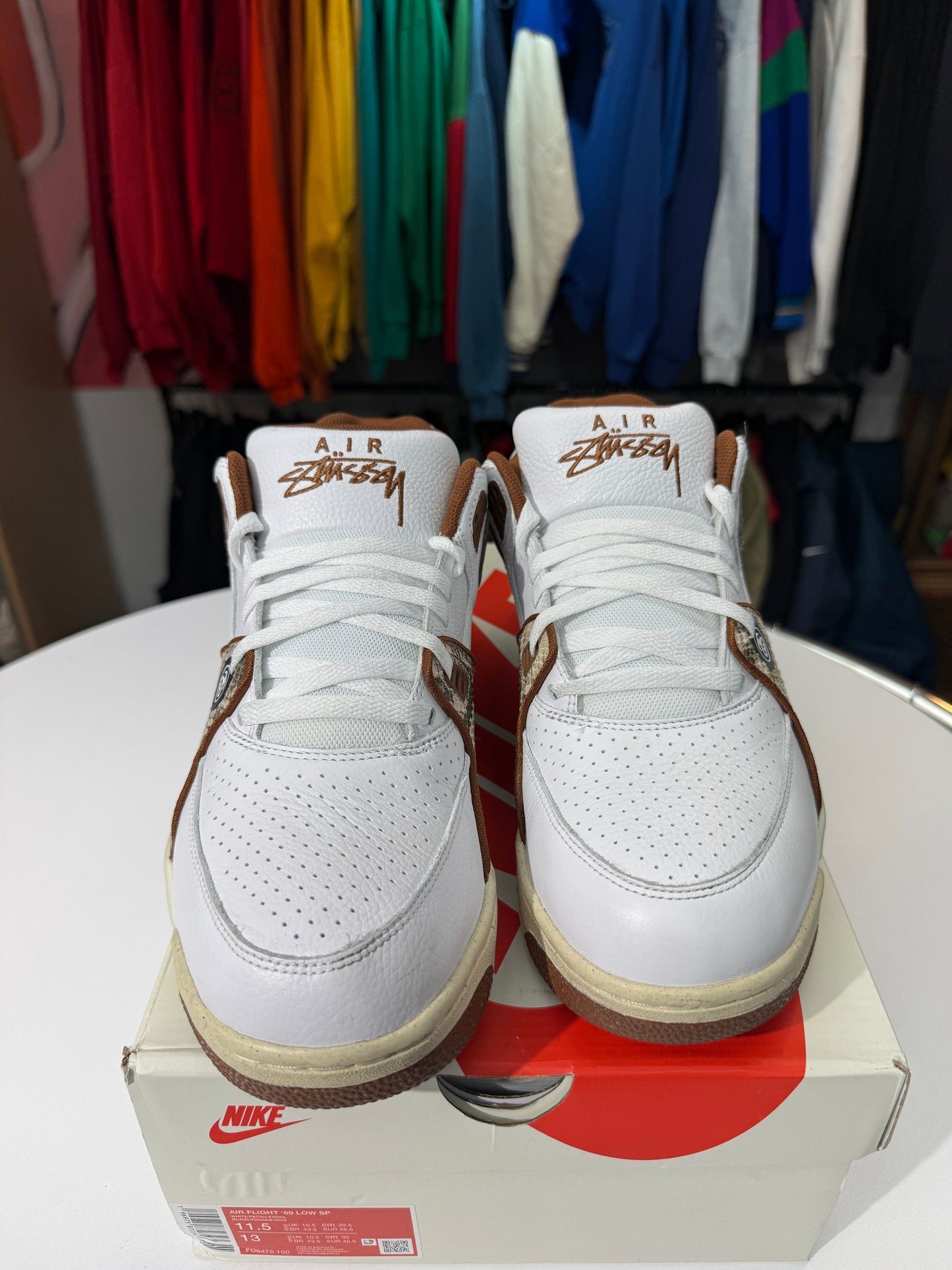 Preowned Pecan Stussy Air Flight 89 Low