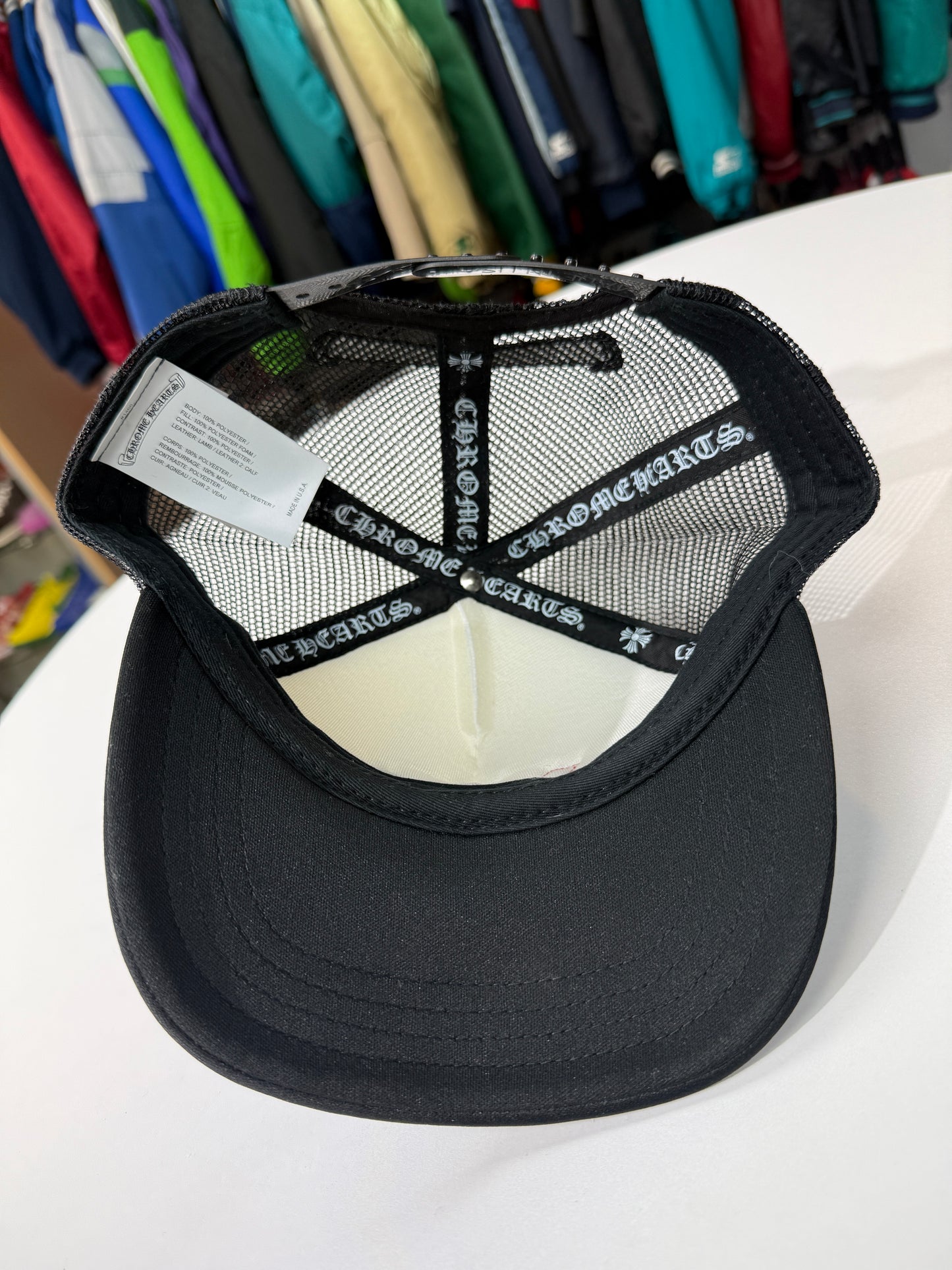 Chrome Hearts Red White Blue Triple Cross Trucker