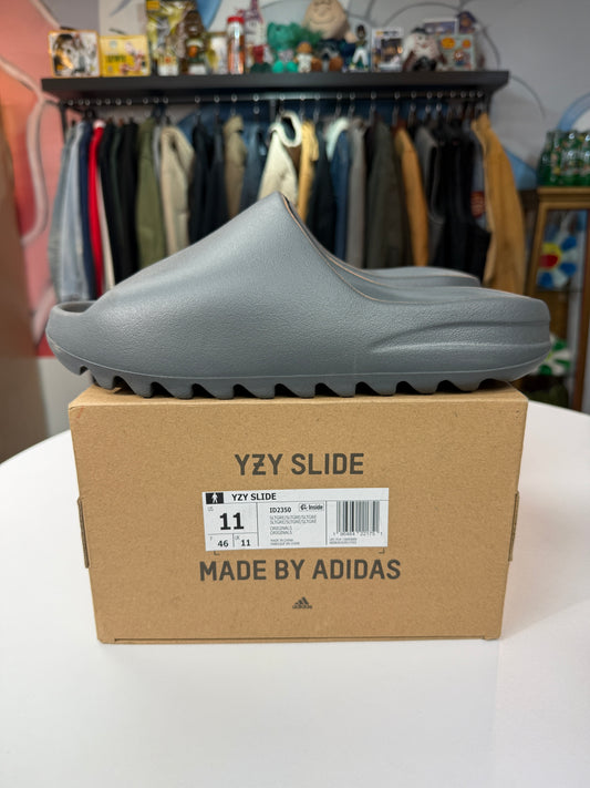 Preowned Slate Grey Adidas Yeezy Slides