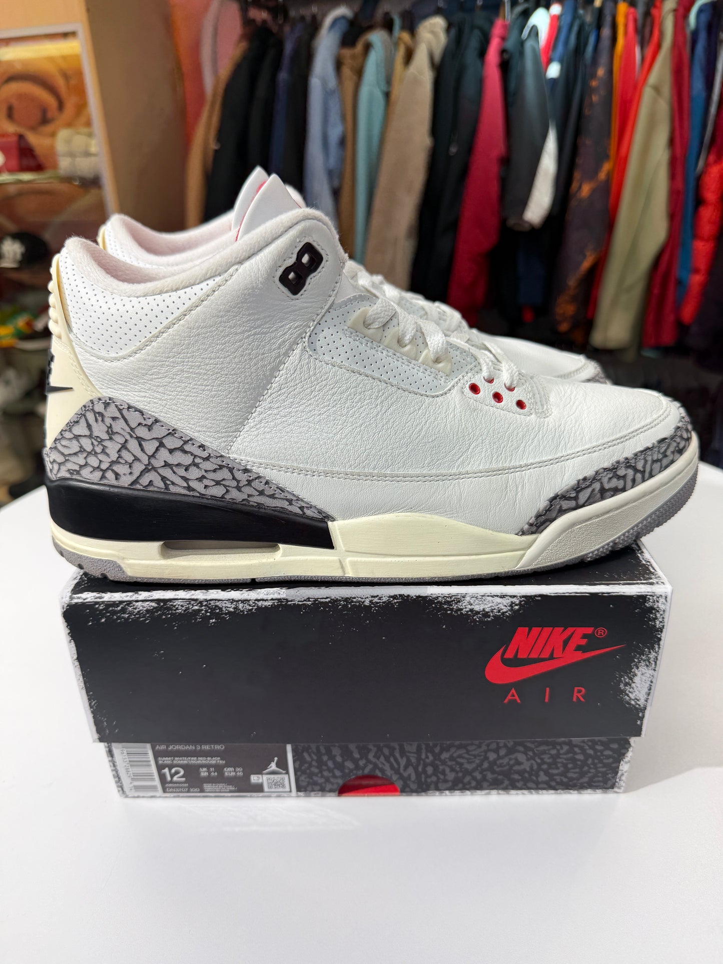 Preowned Reimagined White Cement Jordan 3