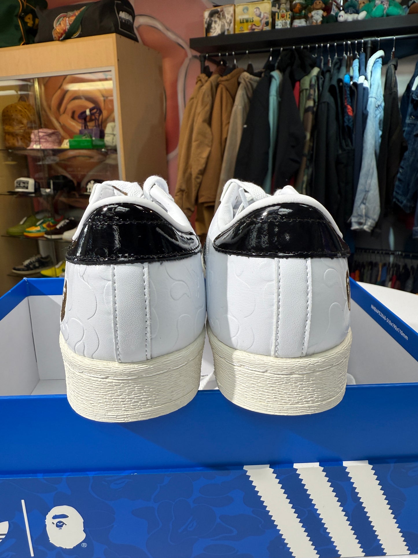 New Bape White Black Superstar Adidas Vintage