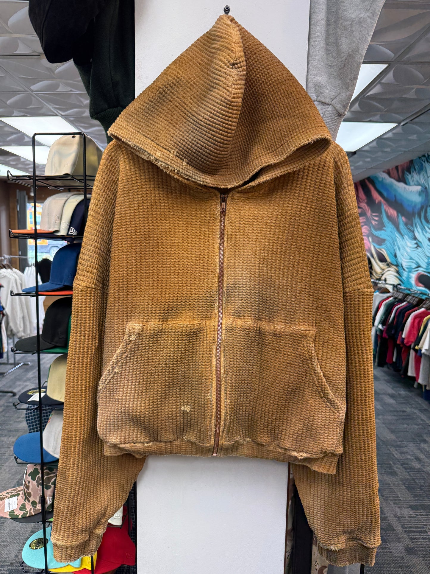 New GV Raspberry Hills Waffle Thermal Zip Up Hooodie