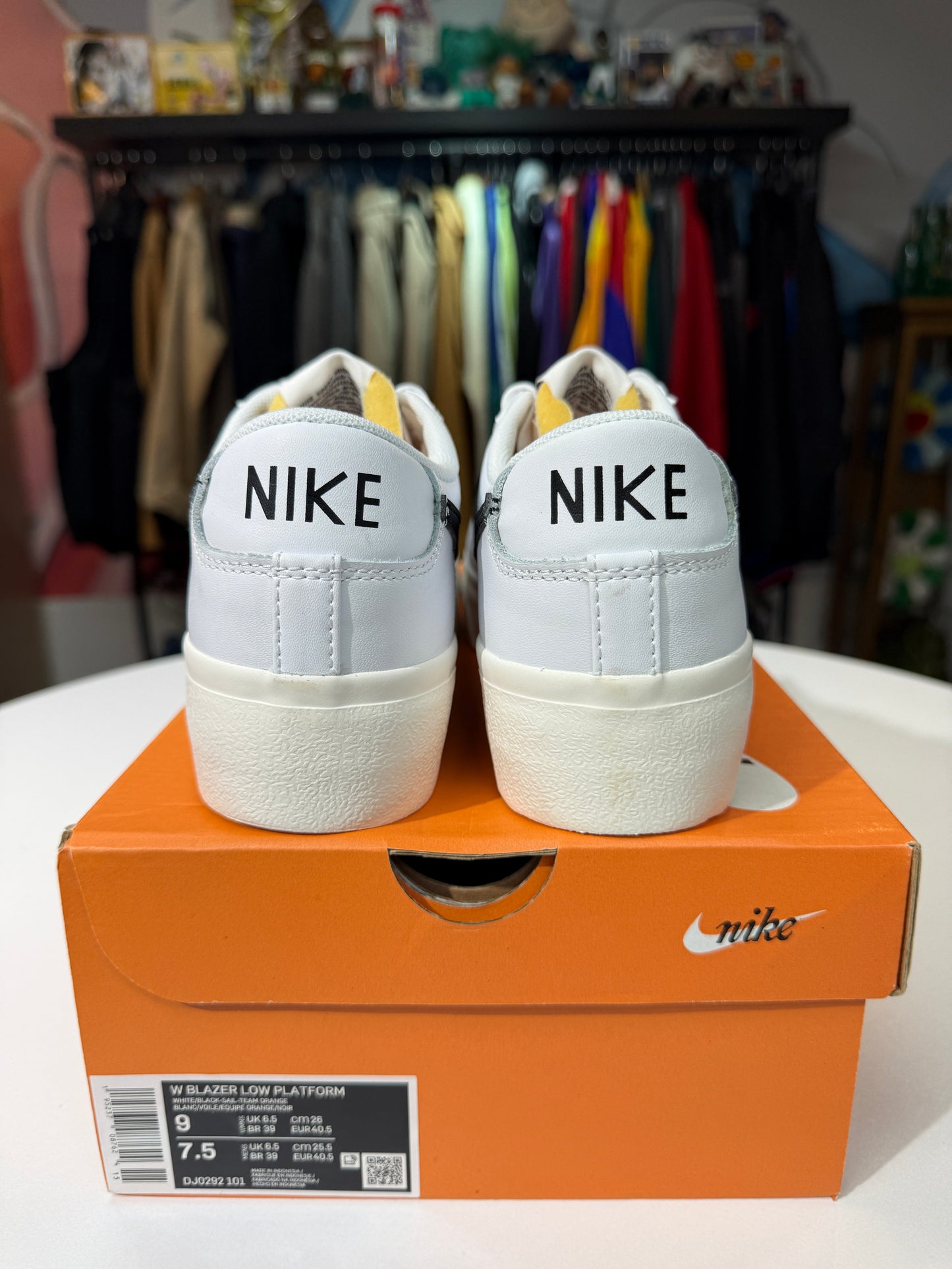 New Nike Blazer Low Platform White/Black