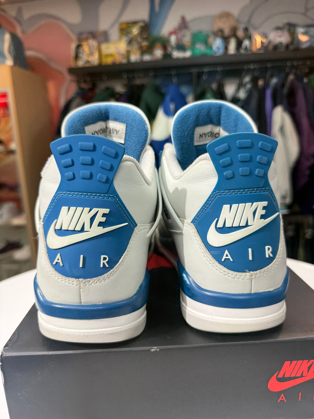 Preowned Military Blue Jordan 4