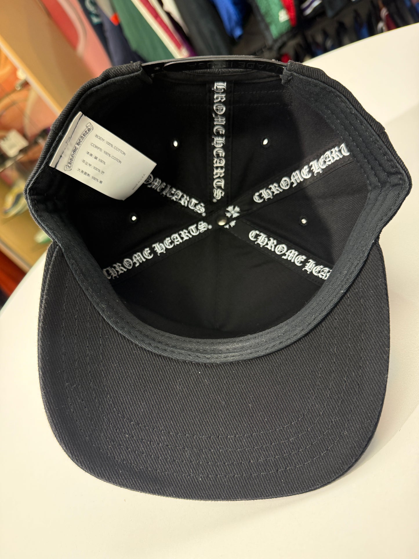 Chrome Hearts Vertical Logo Denim Cap