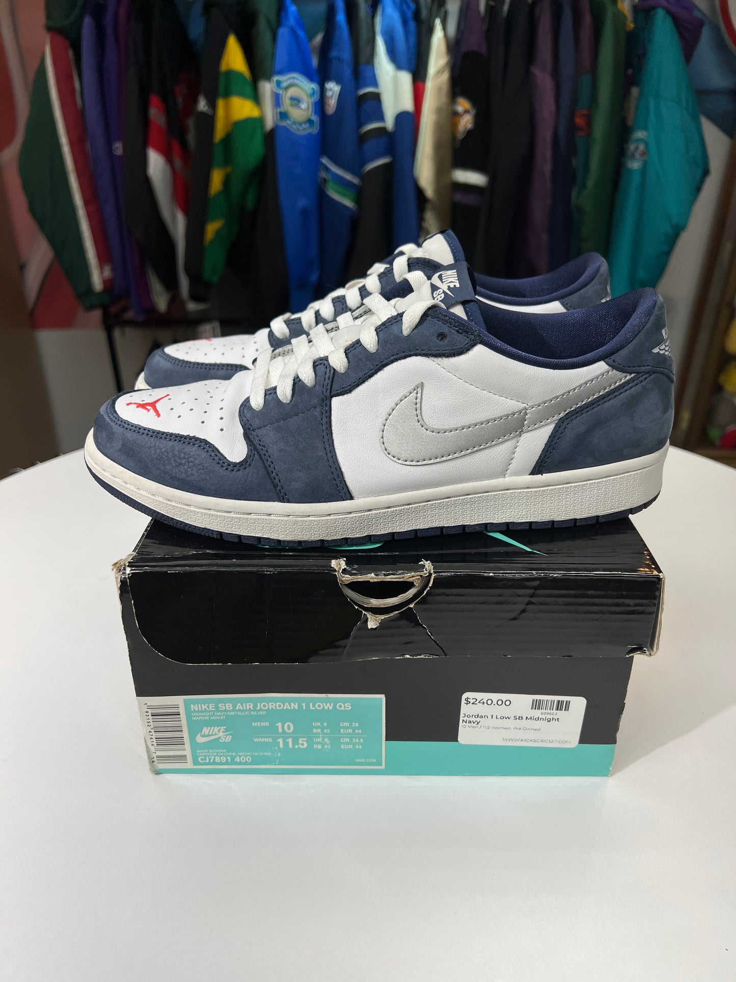 Preowned Nike SB Jordan 1 Low Eric Koston Midnight Navy