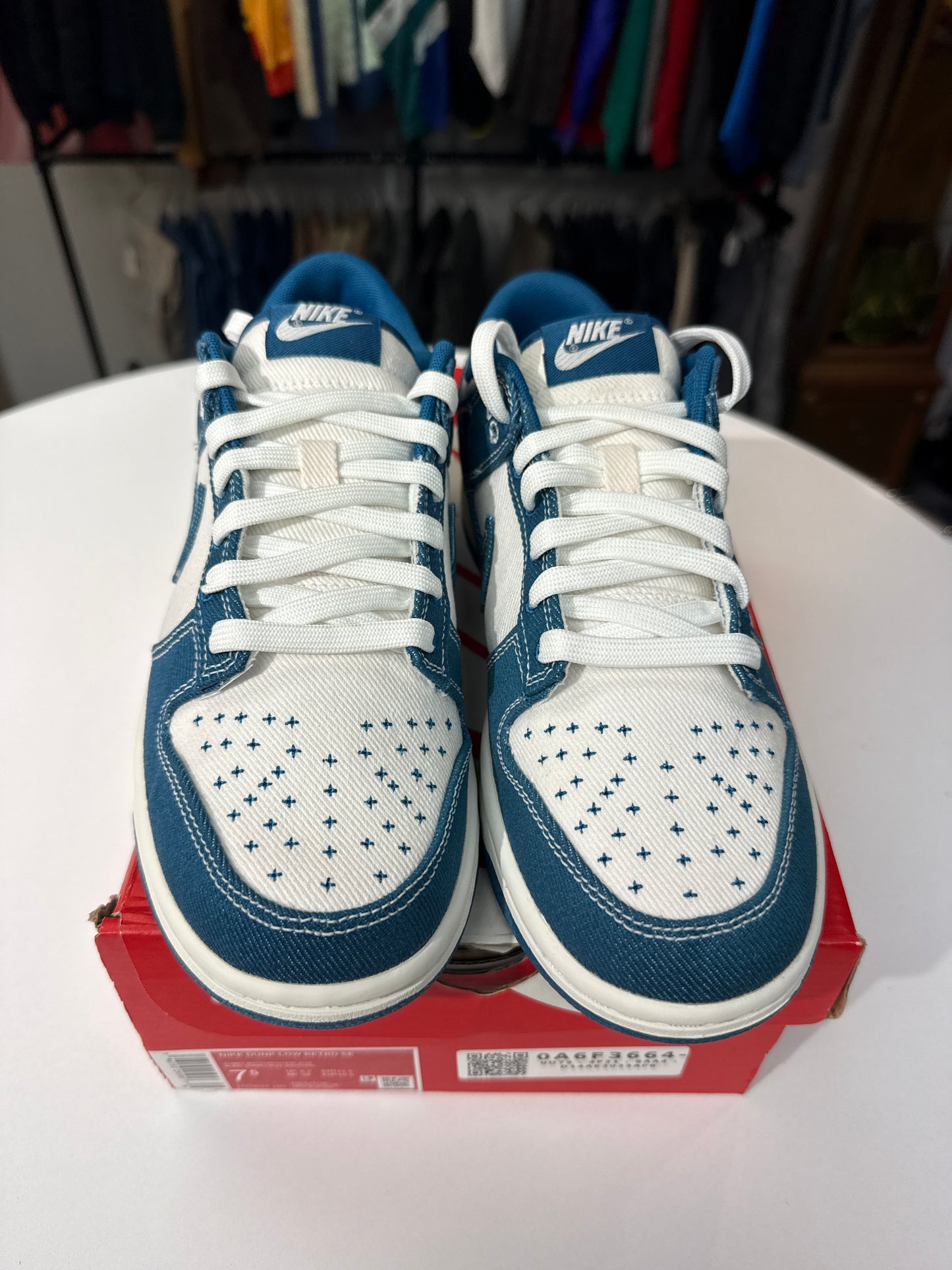 New Industrial Blue Sashiko Dunk Low