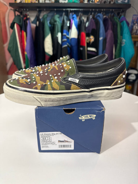 New Vans LX Classic Slip-On Pearlized Pack Camo Black