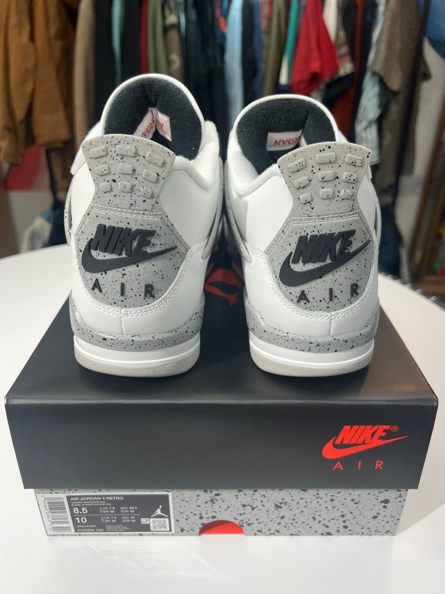New Jordan 4 Retro White Cement