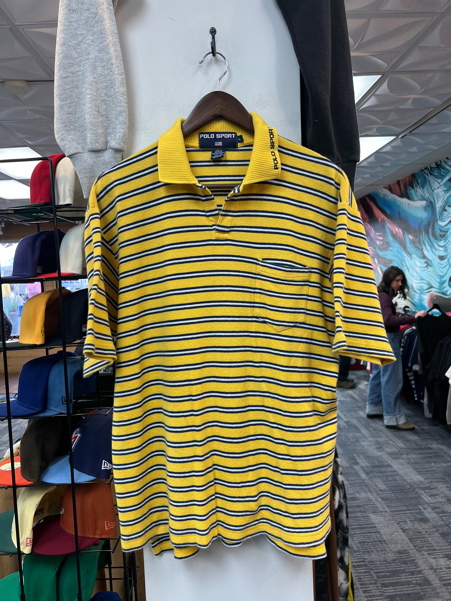 Vintage Polo Sport Striped Polo