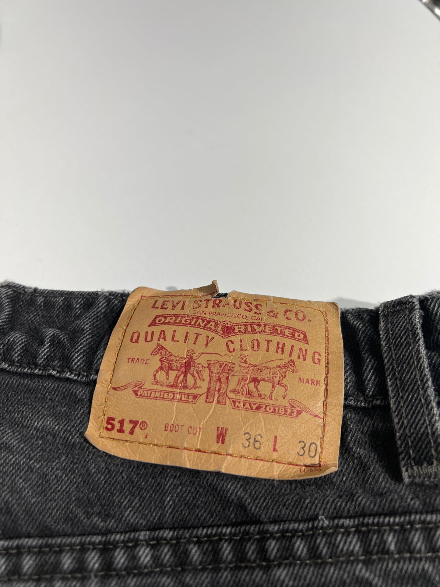 Levi’s 517 Boot Cut Black Denim