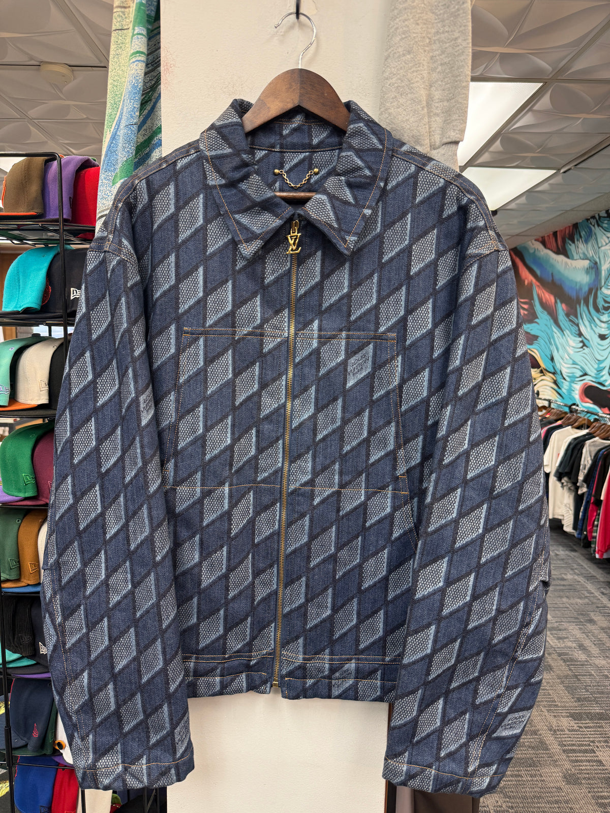 Louis Vuitton Diamond Damier Workwear Denim Jacket