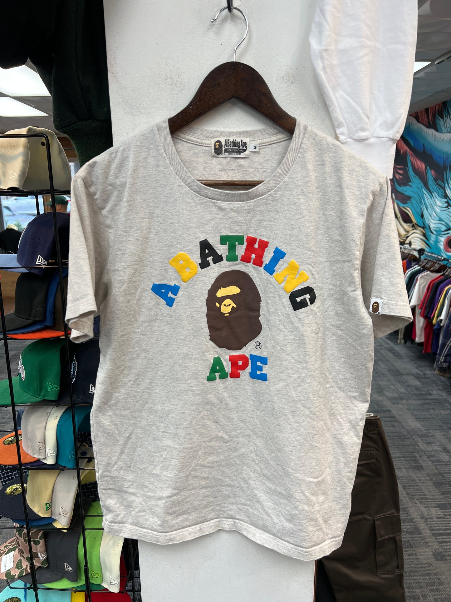 Bape Colors College Tee Grey