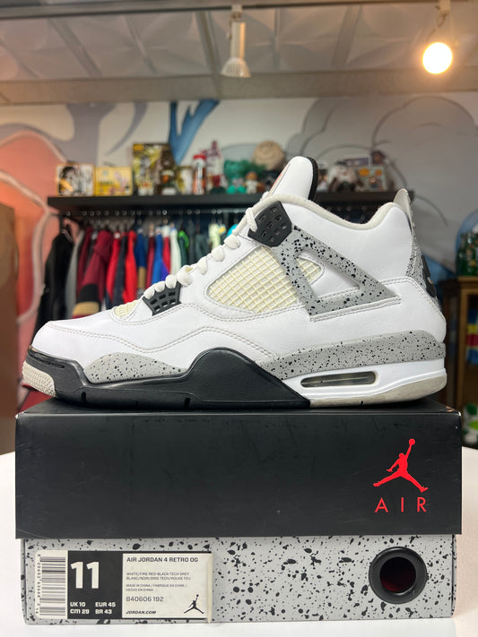 Preowned Jordan 4 Retro White Cement (2016)