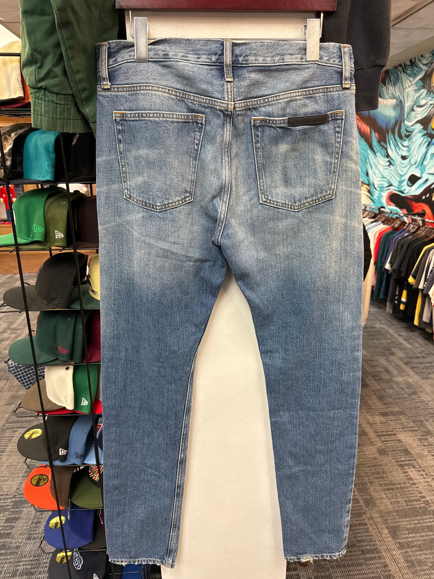 Fear of God Essentials Mud Wash Skinny Jeans