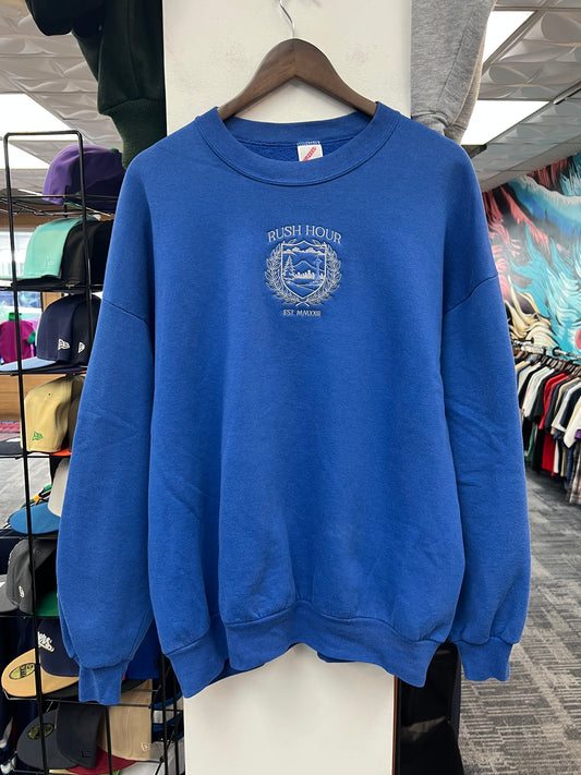 Rush Crest Crewneck Sweatshirt Blue/Grey