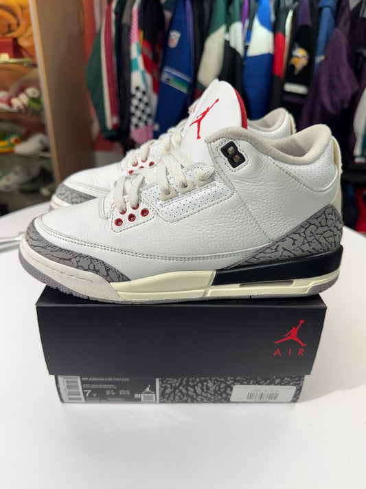 Preowned Reimagined White Cement Jordan 3