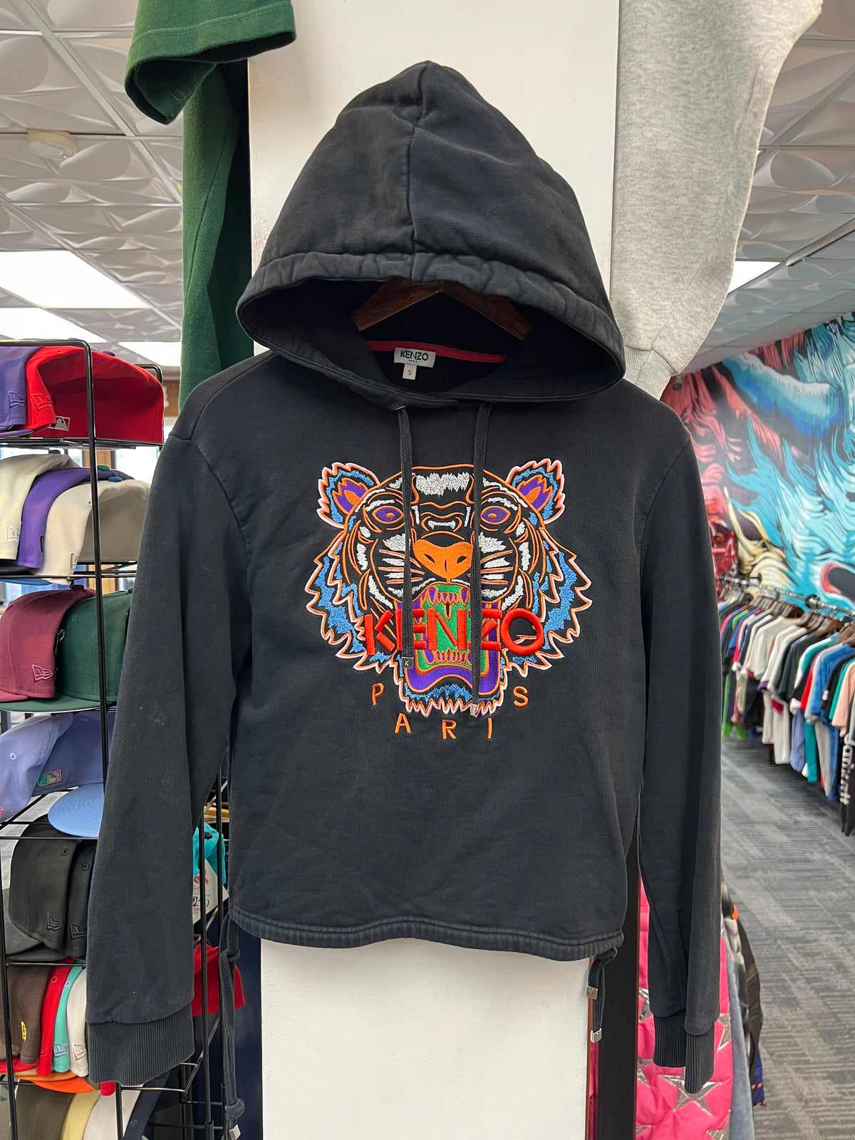 Kenzo Black Embroidered Tiger Crewneck
