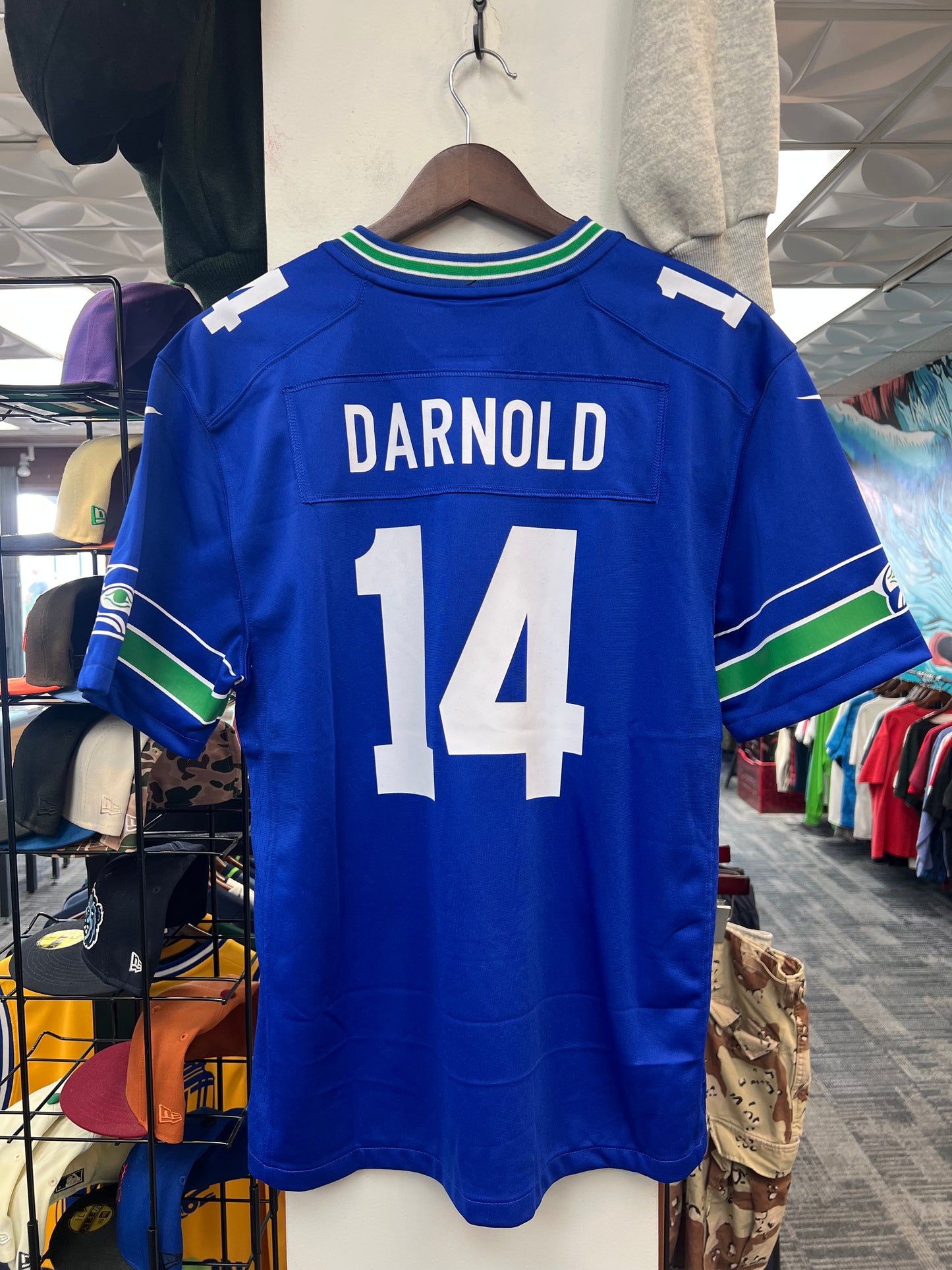 New Nike Seahawks Sam Darnold Throwback Jersey