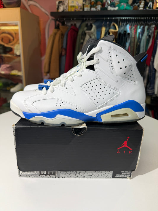 Preowned Sport Blue Jordan 6 (2014)