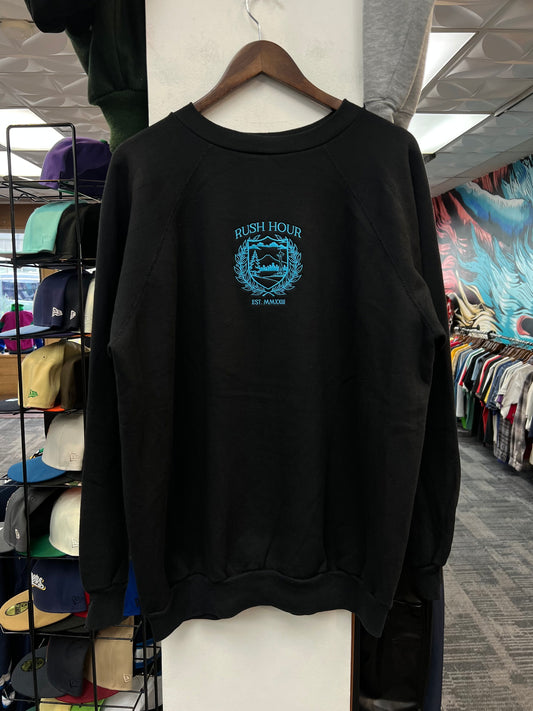 Rush Crest Crewneck Black/Light Blue