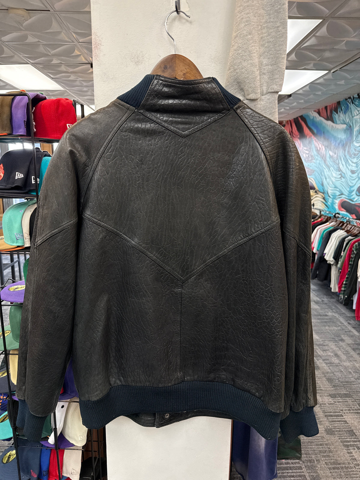 Vintage Tannery West Leather Bomber Jacket