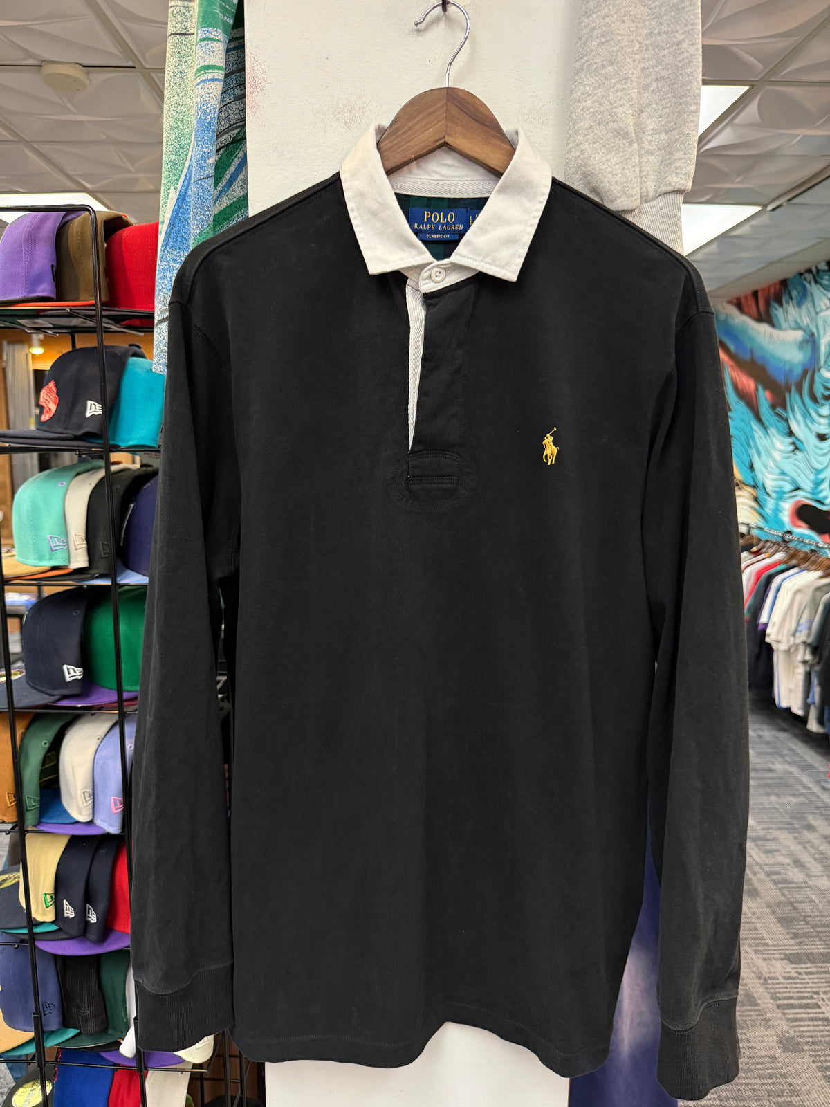 Polo Ralph Lauren Black Rugby Shirt