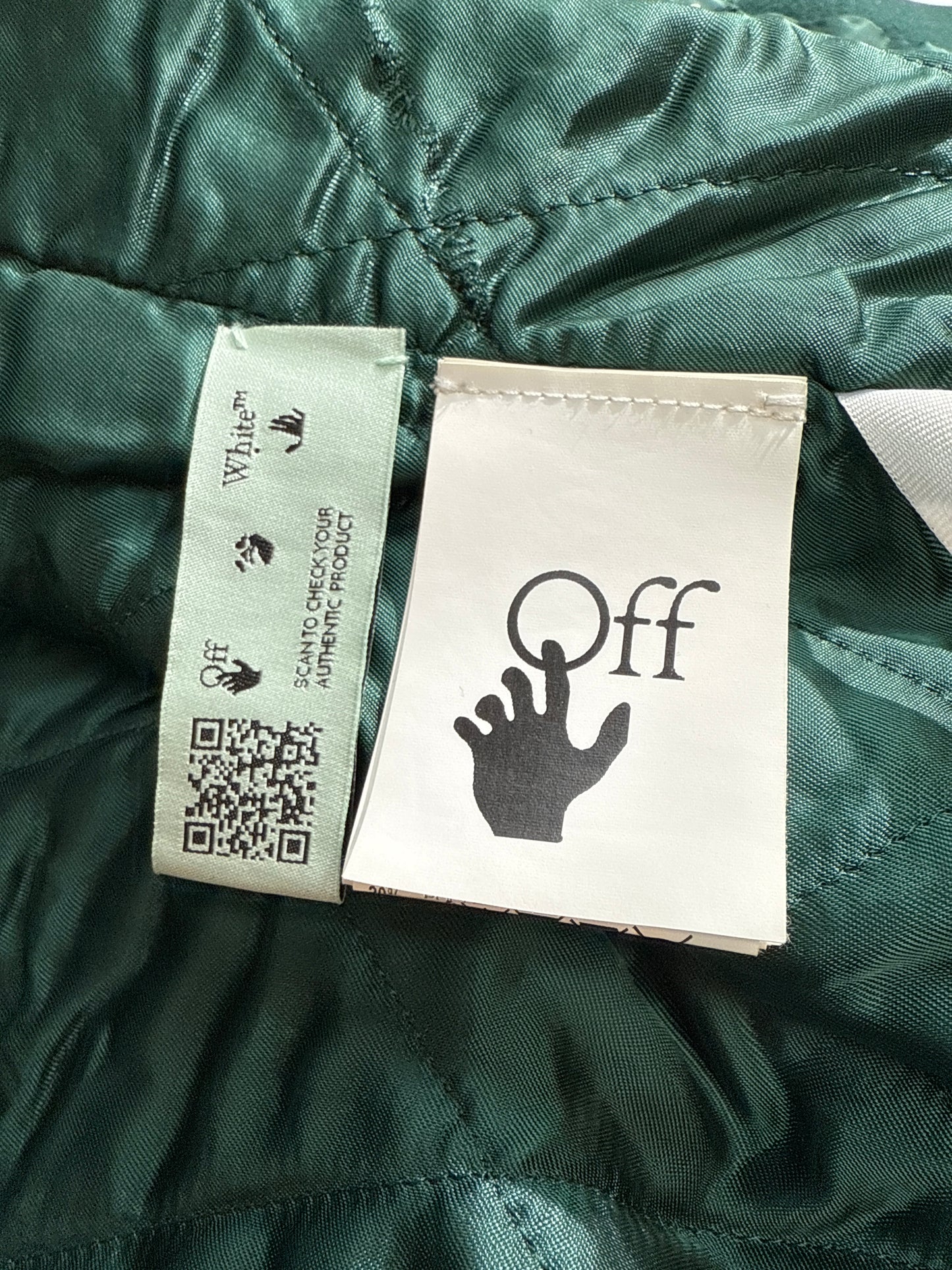 Off-White Barrel Leather Varsity Jacket