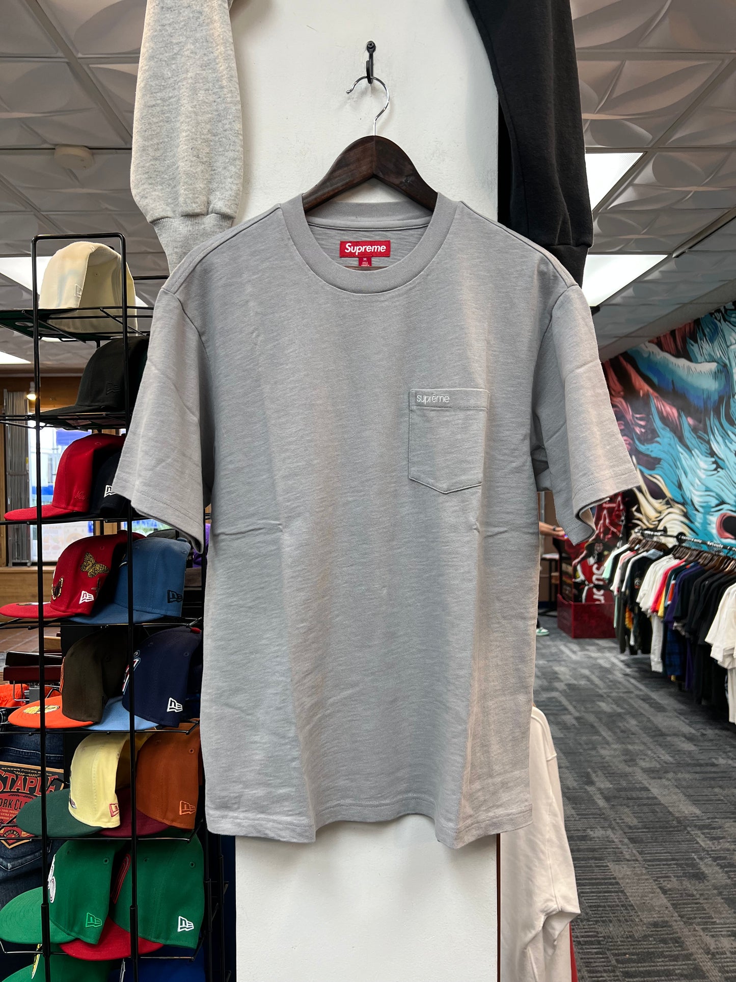 Supreme Grey S/S Pocket Tee