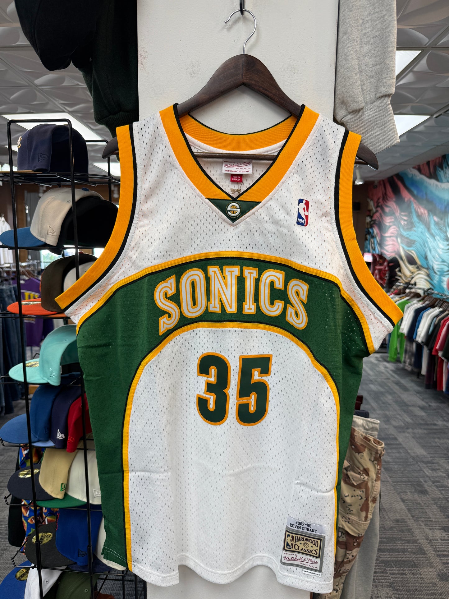 New Kevin Durant Sonics White Jersey