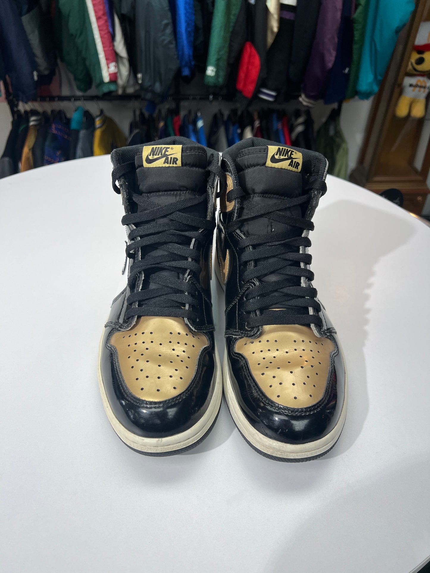 Preowned Jordan 1 Retro High OG NRG Patent Gold Toe
