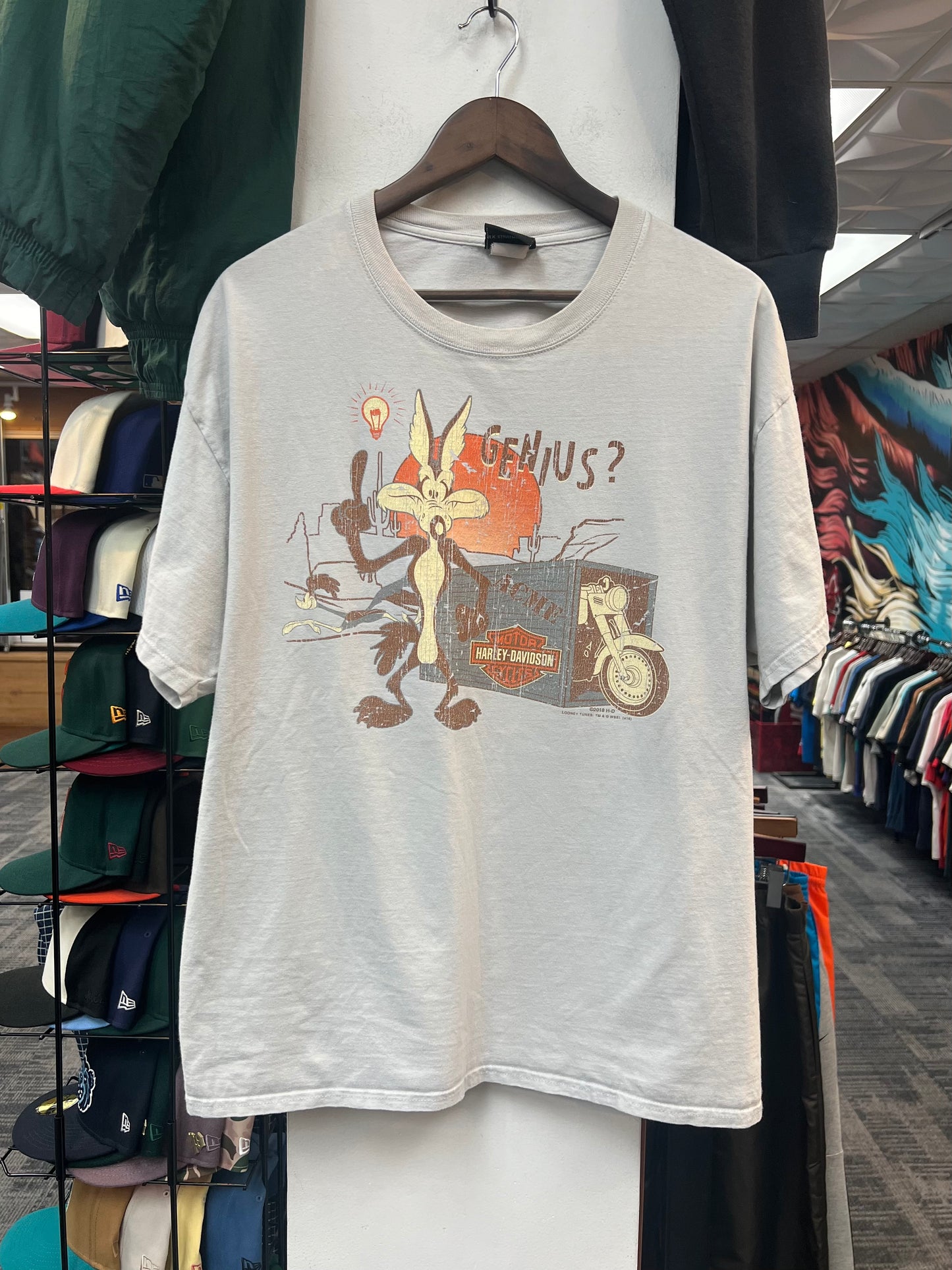 Vintage Looney Tunes Harley Davidson Coyote T-Shirt