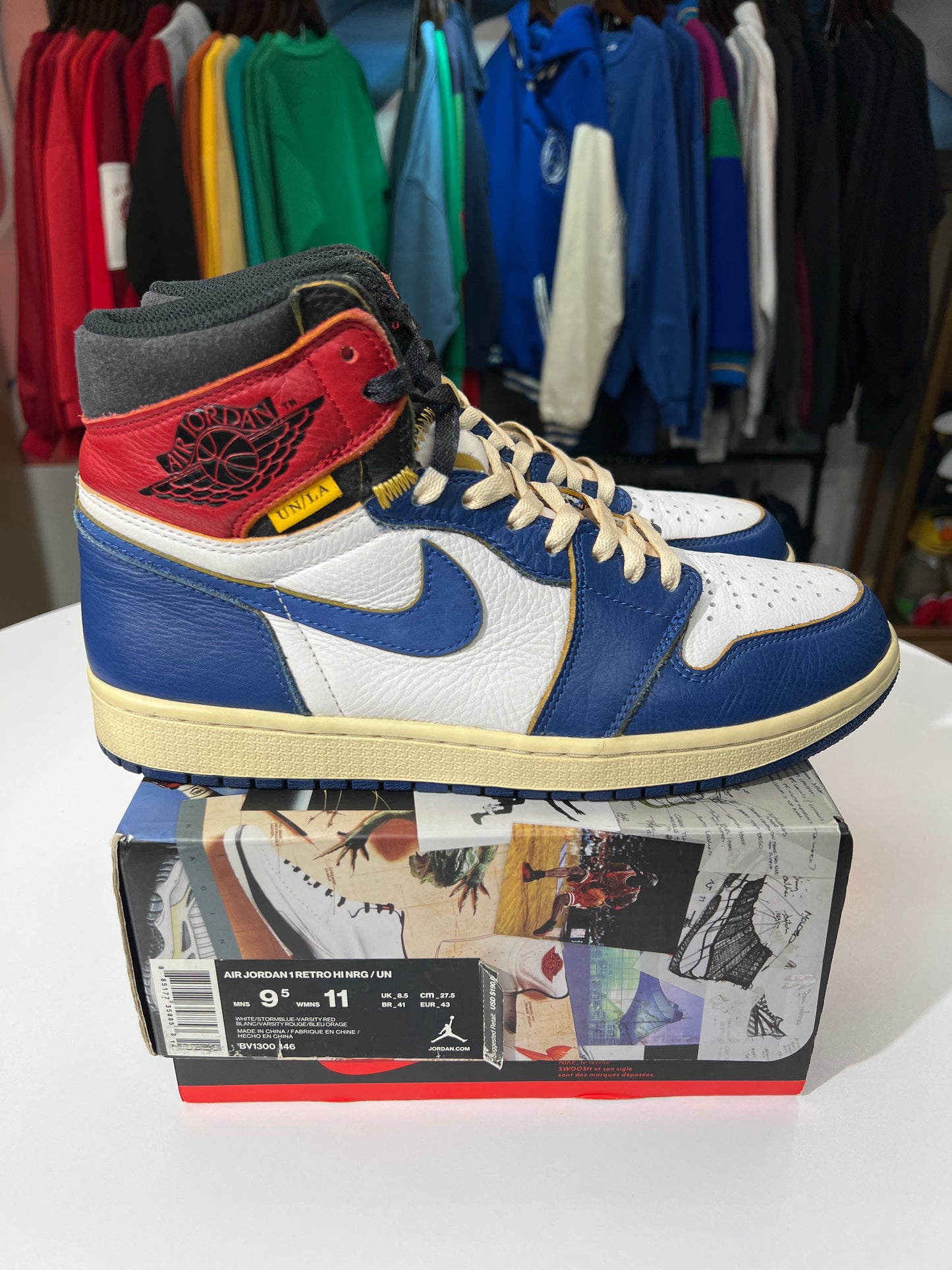 Preowned Jordan 1 High Retro Union LA Storm Blue