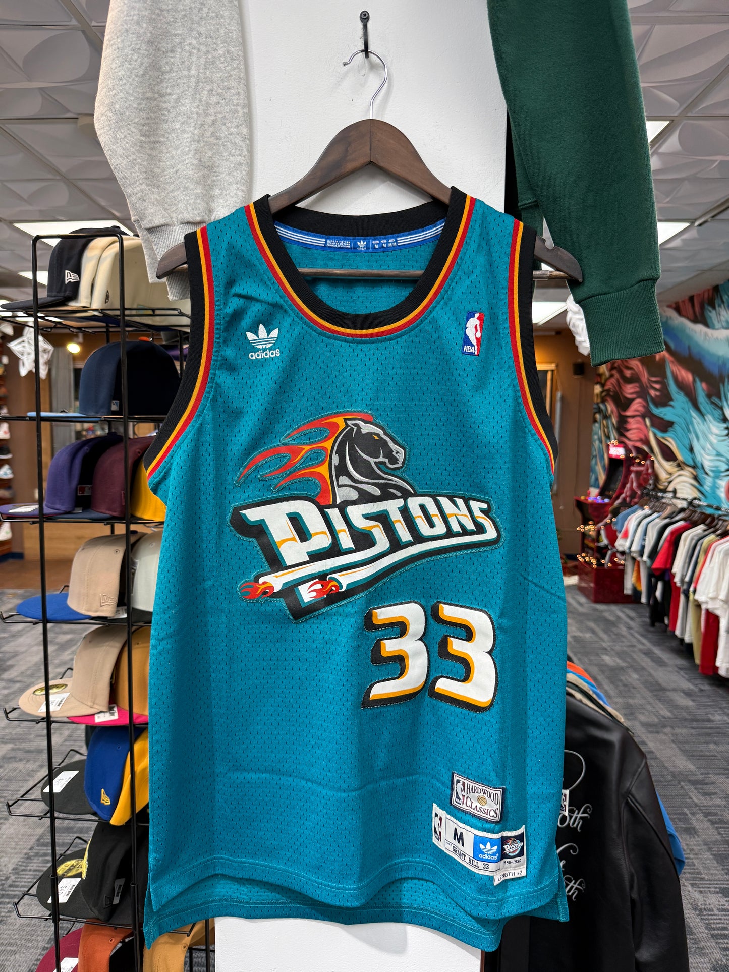 Grant Hill Pistons Adidas Jersey