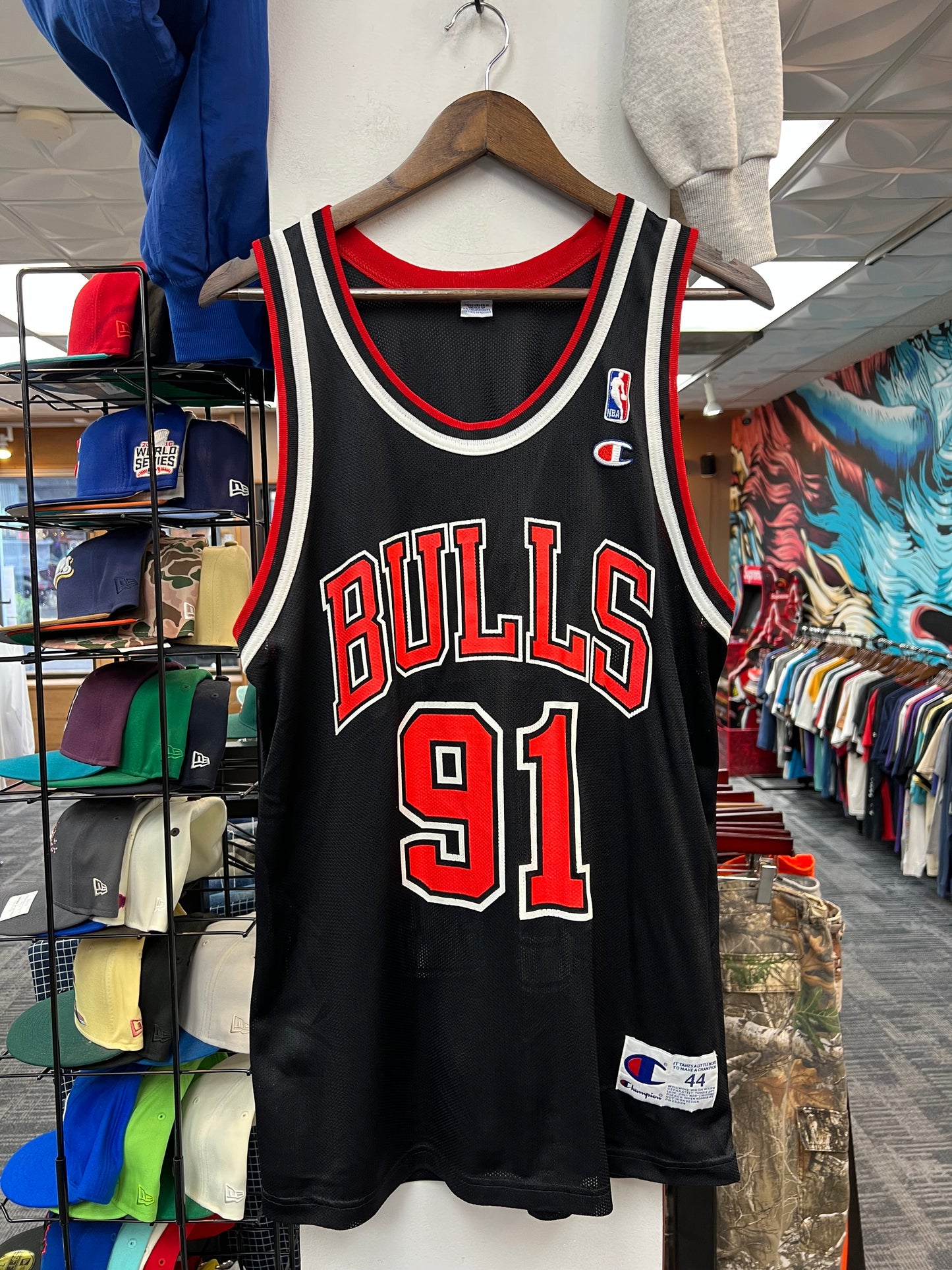 Vintage Champion Dennis Rodman Bulls Jersey