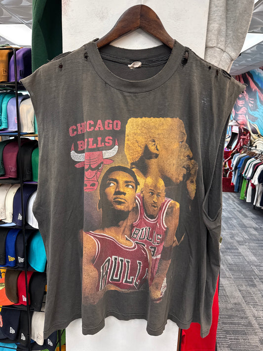 Vintage Bulls Cut-Off Rap Tee