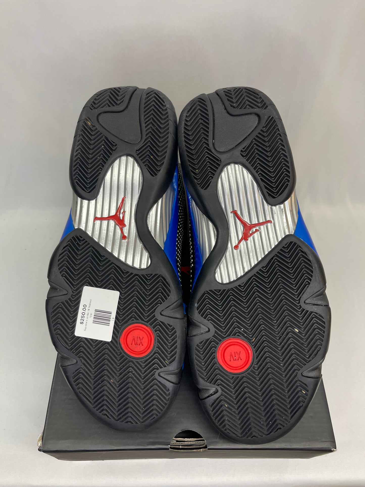 Preowned Supreme X Jordan 14 Studded