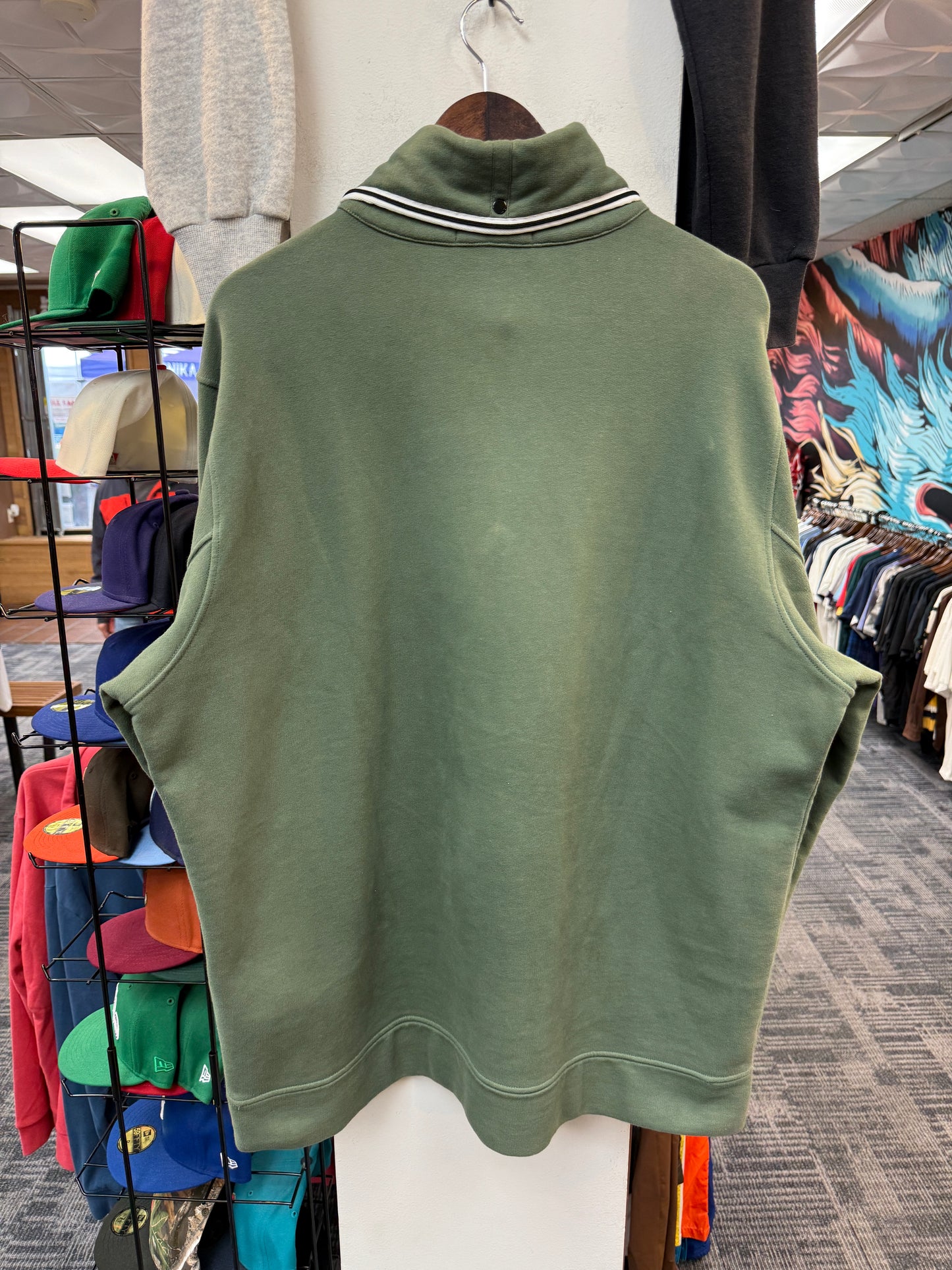 Stone Island 1/4 Zip Green