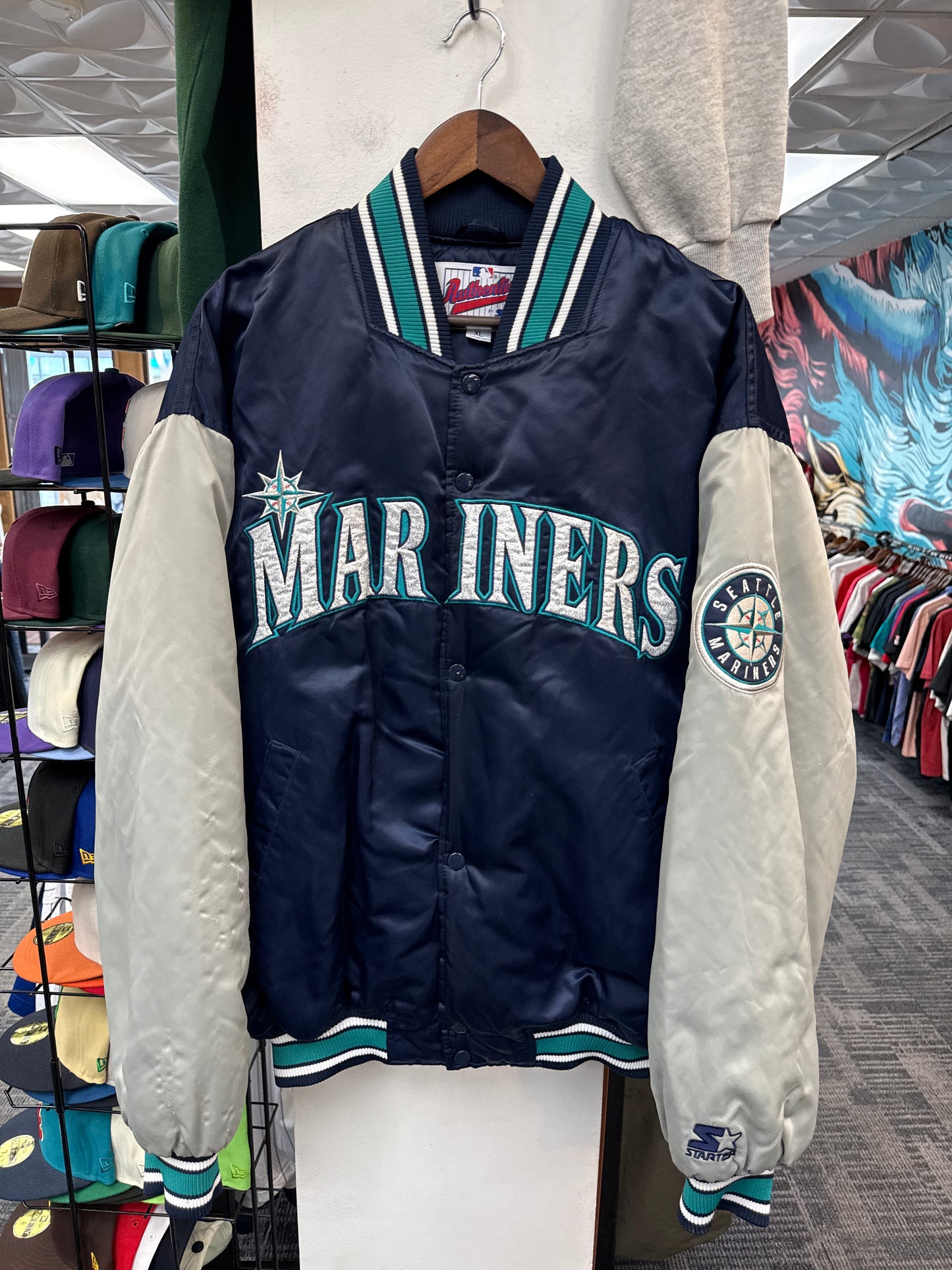 Vintage Starter Mariners Satin Jacket