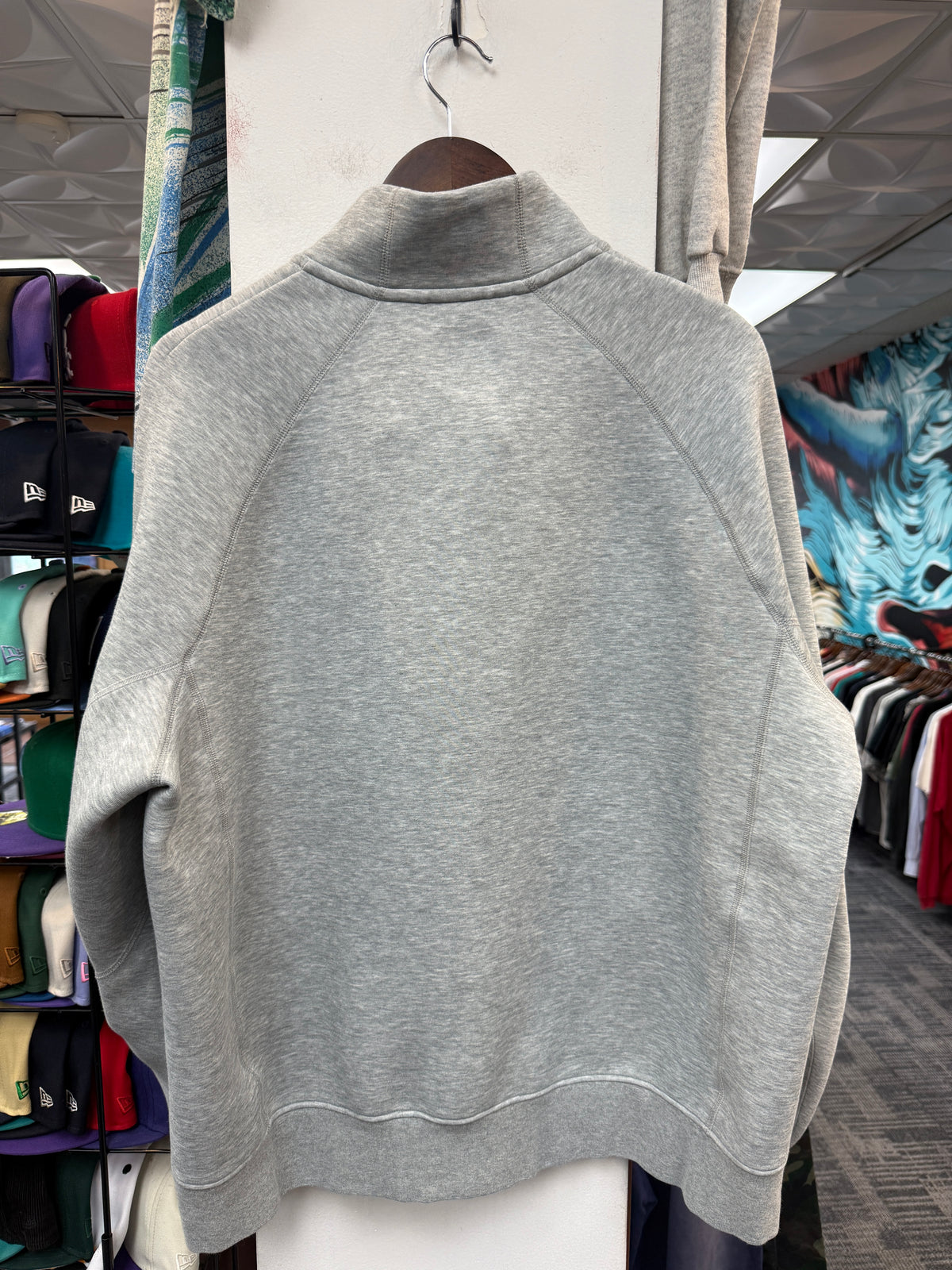 Nike Grey Tech Quarter Zip Sweater