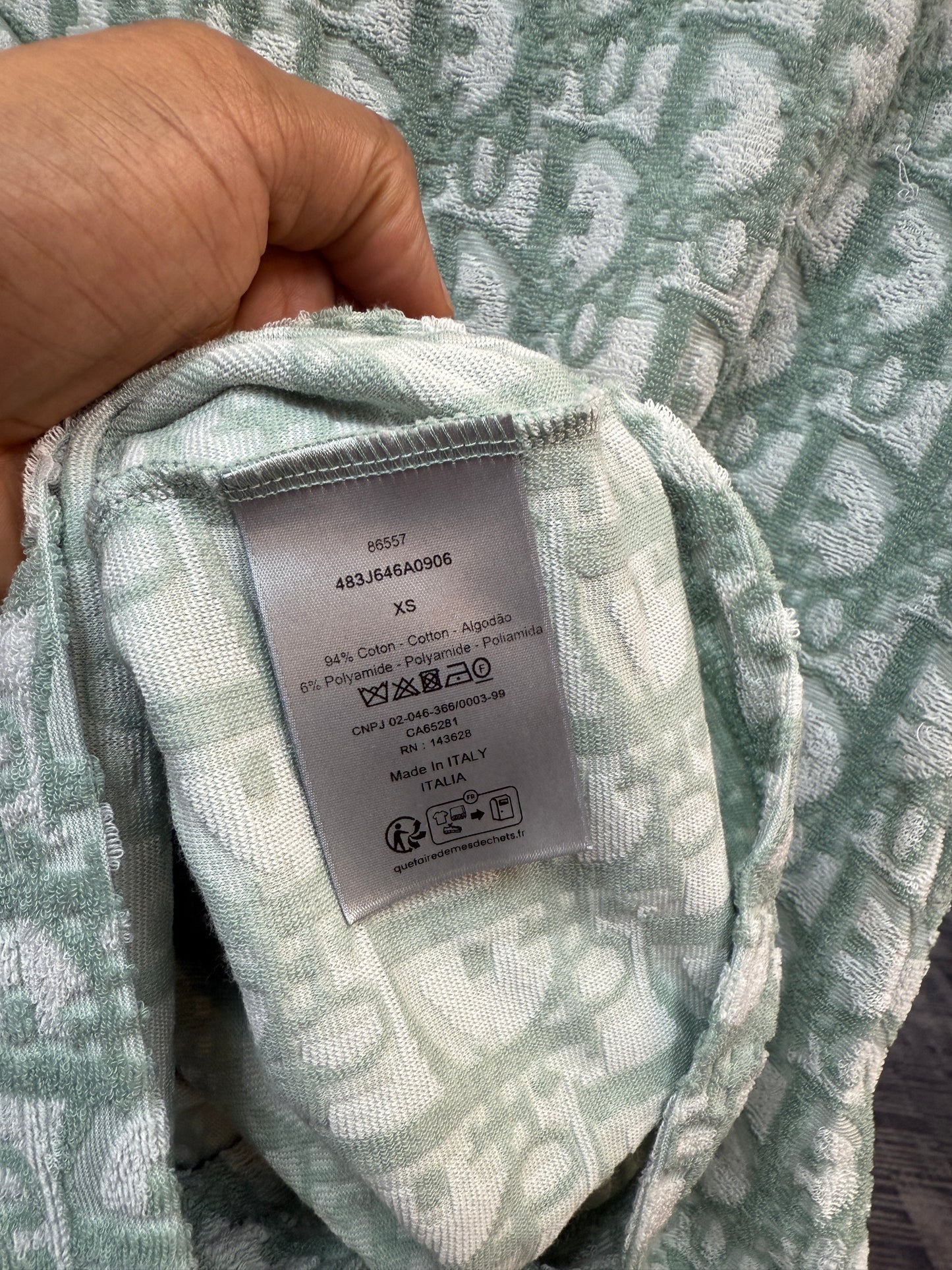 Dior Oblique Mint Tee