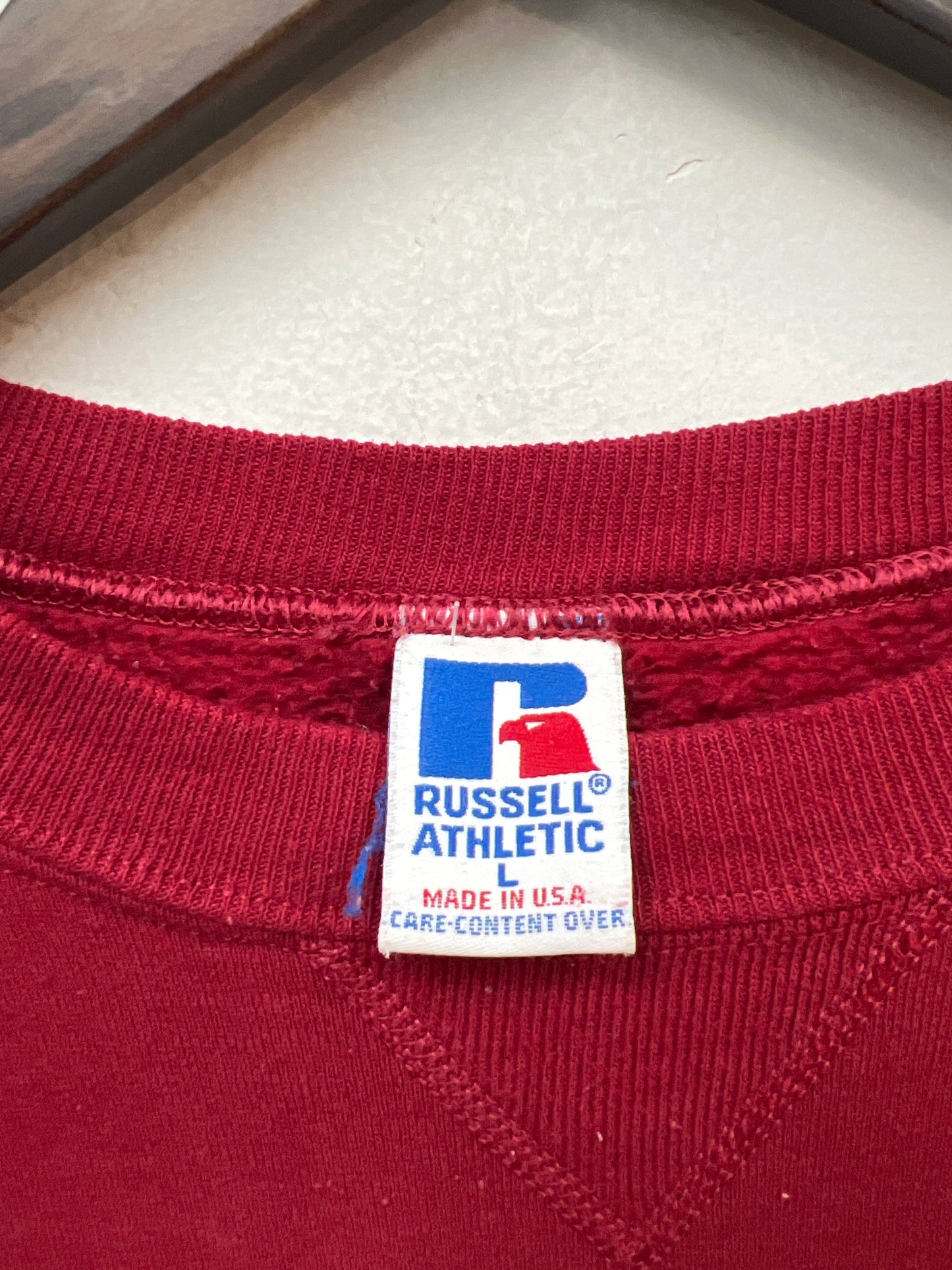 Rush Crest Dark Red/White Sleeve Hit Crewneck